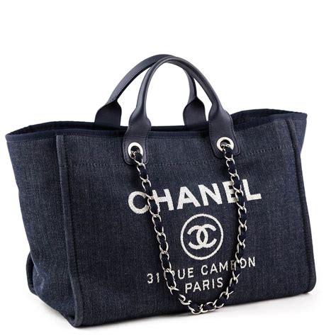 chanel handbags blue|chanel denim tote.